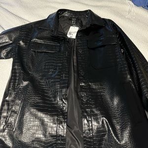 Leather Shirt Jacket